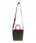 Christian Louboutin (クリスチャン・ルブタン) CABATA N/S CALF EMPIRE スタッズ レザー 2WAYトートバッグ ブラック×レッド：50000円