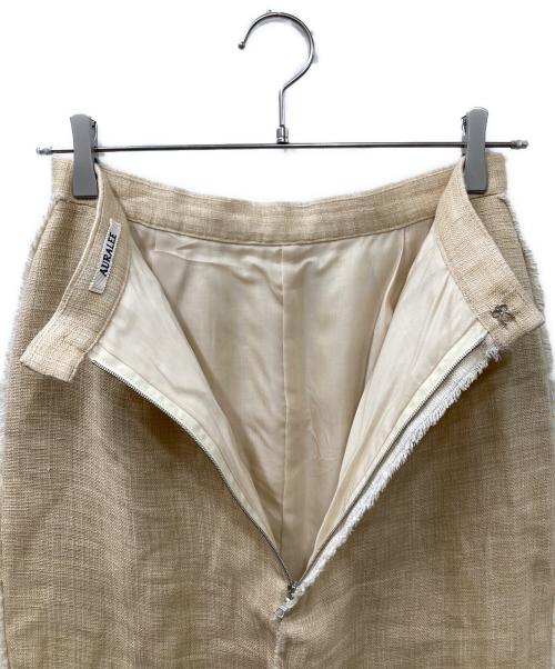 AURALEE（オーラリー）AURALEE (オーラリー) LINEN DOUBLE FACE FRINGE SKIRT ベージュ サイズ:1の古着・服飾アイテム