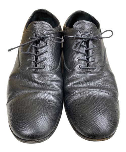 PRADA（プラダ）PRADA (プラダ) Saffiano Leather Shoes  ストレートチップシューズ ブラック サイズ:11の古着・服飾アイテム