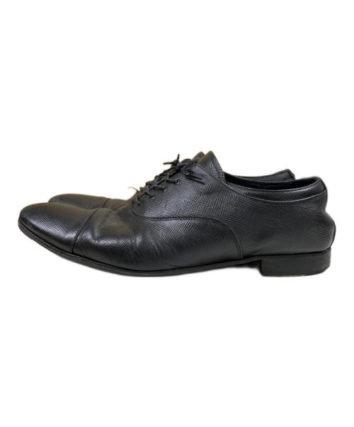 PRADA（プラダ）PRADA (プラダ) Saffiano Leather Shoes  ストレートチップシューズ ブラック サイズ:11の古着・服飾アイテム