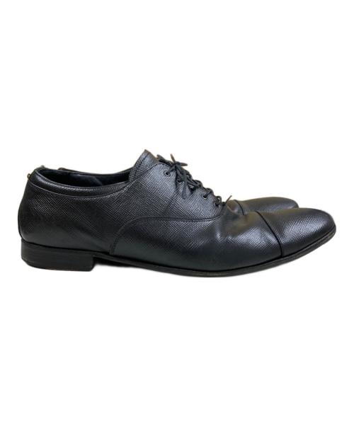 PRADA（プラダ）PRADA (プラダ) Saffiano Leather Shoes  ストレートチップシューズ ブラック サイズ:11の古着・服飾アイテム