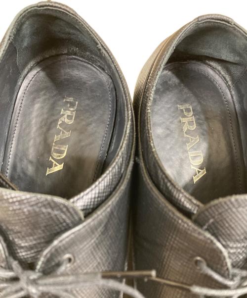PRADA（プラダ）PRADA (プラダ) Saffiano Leather Shoes  ストレートチップシューズ ブラック サイズ:11の古着・服飾アイテム