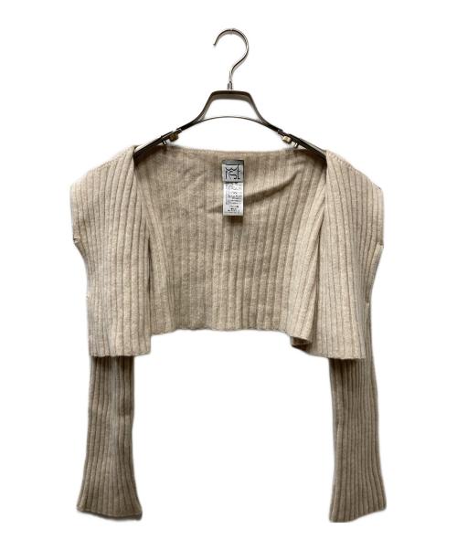 BASERANGE（ベースレンジ）BASERANGE (ベースレンジ) macau cardigan ウールカーディガン ベージュ サイズ:XSの古着・服飾アイテム
