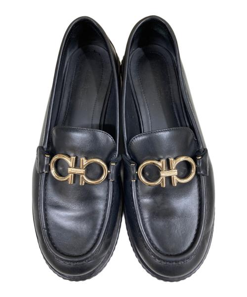 Salvatore Ferragamo（サルヴァトーレ フェラガモ）Salvatore Ferragamo (サルヴァトーレ フェラガモ) ガンチーニローファー ブラック サイズ:SIZE7の古着・服飾アイテム