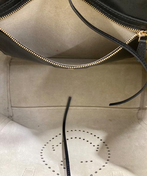 ANYA HINDMARCH（アニヤ・ハインドマーチ）ANYA HINDMARCH (アニヤハインドマーチ) ハンドバッグ ブラックの古着・服飾アイテム