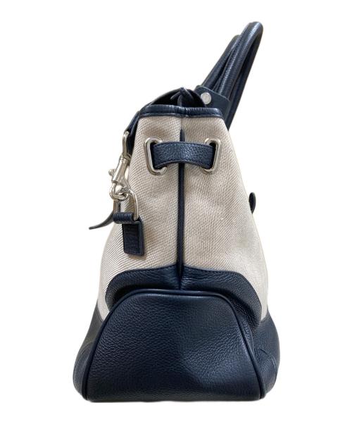 PELLE MORBIDA（ペッレモルビダ）PELLE MORBIDA (ペッレモルビダ) メイデンボヤージュ ボストンバック ホワイト×ネイビーの古着・服飾アイテム