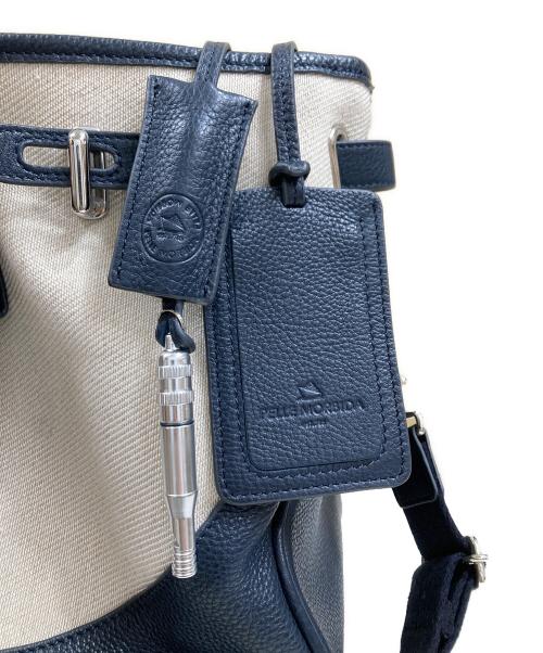 PELLE MORBIDA（ペッレモルビダ）PELLE MORBIDA (ペッレモルビダ) メイデンボヤージュ ボストンバック ホワイト×ネイビーの古着・服飾アイテム