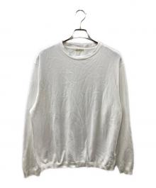 HEUGN（ユーゲン）の古着「John ハイゲージコットンクルーネックニットカットソー」｜ホワイト