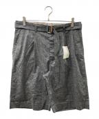 VICTIM&CO.ヴィクティム）の古着「LINEN WIDE SHORTS」｜グレー