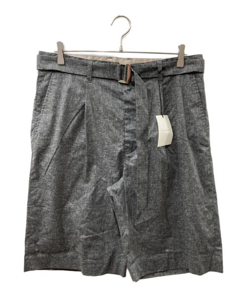 VICTIM&CO.（ヴィクティム）VICTIM&CO. (ヴィクティム) LINEN WIDE SHORTS グレー サイズ:3 未使用品の古着・服飾アイテム