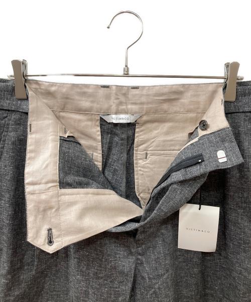 VICTIM&CO.（ヴィクティム）VICTIM&CO. (ヴィクティム) LINEN WIDE SHORTS グレー サイズ:3 未使用品の古着・服飾アイテム