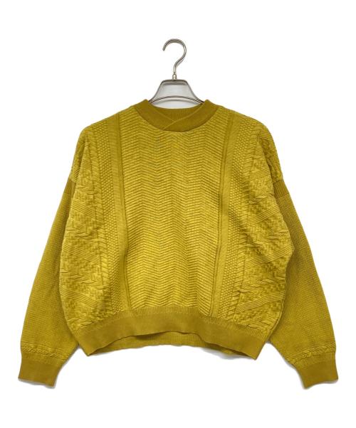 yashiki（ヤシキ）YASHIKI (ヤシキ) Hanadoki Knit イエローの古着・服飾アイテム