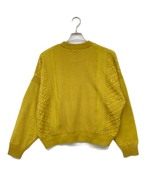 yashiki（ヤシキ）YASHIKI (ヤシキ) Hanadoki Knit イエローの古着・服飾アイテム