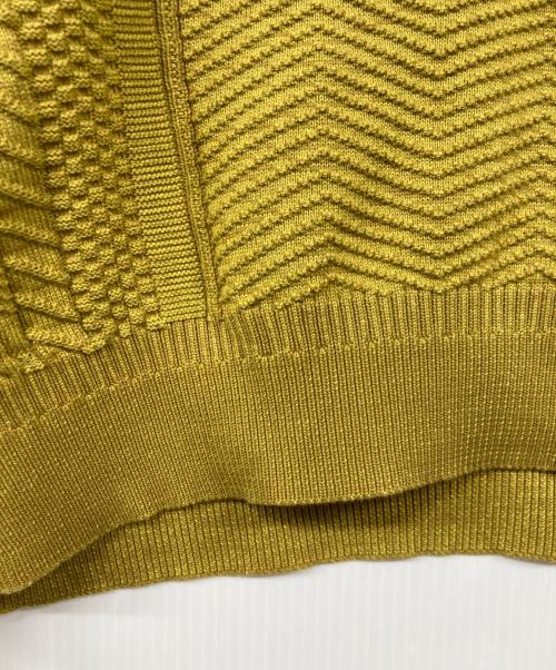 yashiki（ヤシキ）YASHIKI (ヤシキ) Hanadoki Knit イエローの古着・服飾アイテム