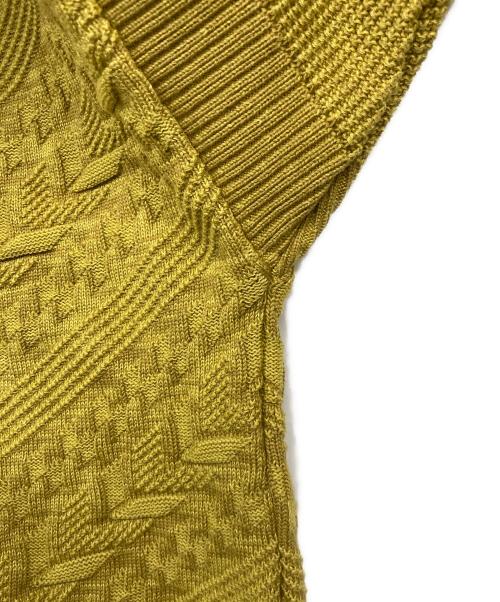 yashiki（ヤシキ）YASHIKI (ヤシキ) Hanadoki Knit イエローの古着・服飾アイテム