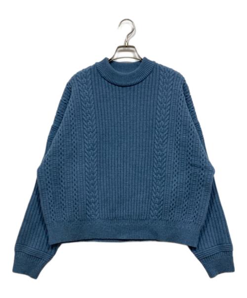 yashiki（ヤシキ）yashiki (ヤシキ) Tofu Knit ブルーの古着・服飾アイテム