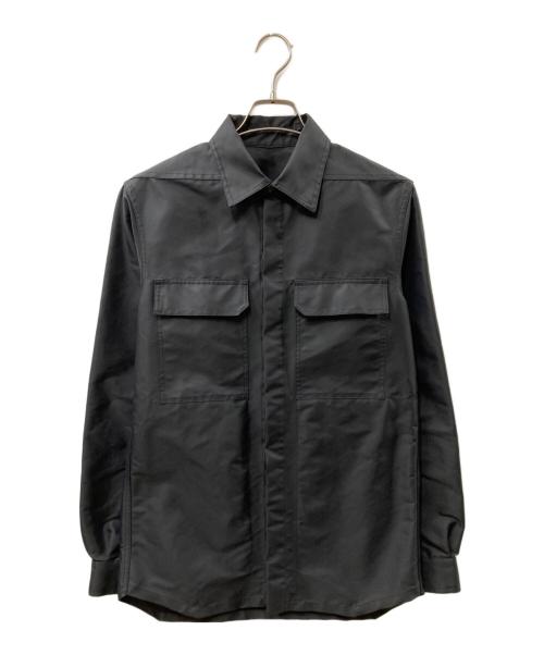 RICK OWENS（リックオウエンス）RICK OWENS (リックオウエンス) 18SS Blu Dirt Shirt シャツジャケット ブラック サイズ:38の古着・服飾アイテム