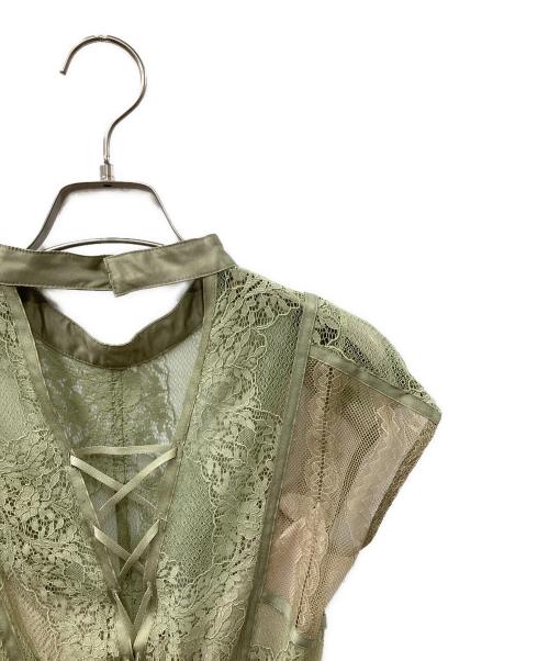 Snidel（スナイデル）Snidel (スナイデル) スィッチングレースドレス グリーン サイズ:1の古着・服飾アイテム