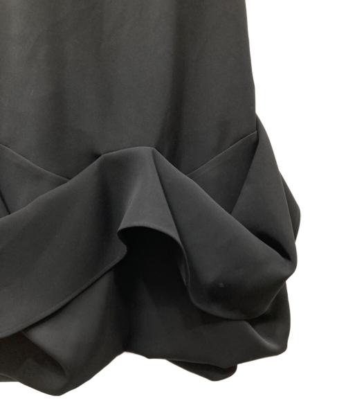 ENFOLD（エンフォルド）ENFOLD (エンフォルド) TACK DRAPE-HEME SKIRT ロングスカート ブラック サイズ:36の古着・服飾アイテム