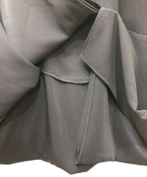 ENFOLD（エンフォルド）ENFOLD (エンフォルド) TACK DRAPE-HEME SKIRT ロングスカート ブラック サイズ:36の古着・服飾アイテム
