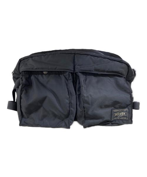 PORTER（ポーター）PORTER (ポーター) ANREALAGE (アンリアレイジ) OVERSIZE WAIST BAG 別注ウエストバッグ ブラックの古着・服飾アイテム