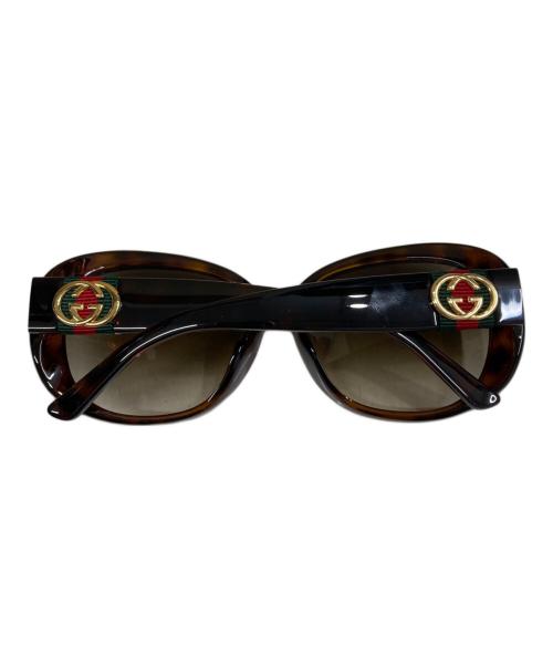 GUCCI（グッチ）GUCCI (グッチ) バタフライ型 サングラス ブラウン サイズ:57-16-135の古着・服飾アイテム