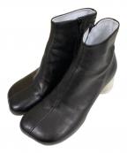 MM6 Maison Margielaエムエムシックスメゾンマルジェラ）の古着「スクエアトゥアンクルブーツ」｜ブラック