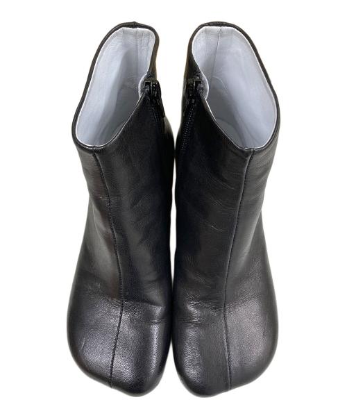 MM6 Maison Margiela（エムエムシックスメゾンマルジェラ）MM6 Maison Margiela (エムエムシックスメゾンマルジェラ) スクエアトゥアンクルブーツ ブラック サイズ:35の古着・服飾アイテム