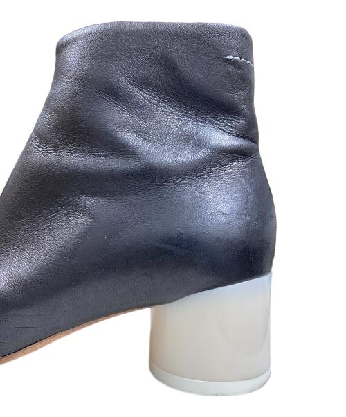 MM6 Maison Margiela（エムエムシックスメゾンマルジェラ）MM6 Maison Margiela (エムエムシックスメゾンマルジェラ) スクエアトゥアンクルブーツ ブラック サイズ:35の古着・服飾アイテム