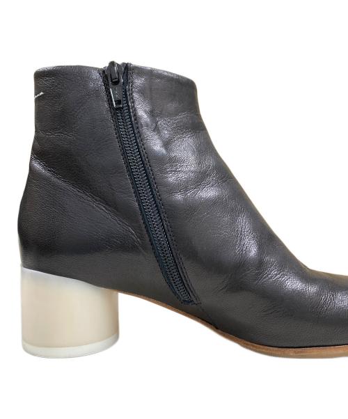 MM6 Maison Margiela（エムエムシックスメゾンマルジェラ）MM6 Maison Margiela (エムエムシックスメゾンマルジェラ) スクエアトゥアンクルブーツ ブラック サイズ:35の古着・服飾アイテム