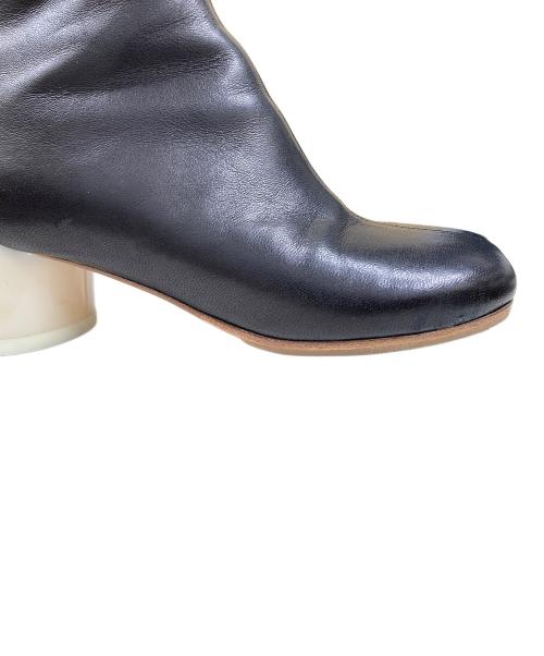 MM6 Maison Margiela（エムエムシックスメゾンマルジェラ）MM6 Maison Margiela (エムエムシックスメゾンマルジェラ) スクエアトゥアンクルブーツ ブラック サイズ:35の古着・服飾アイテム