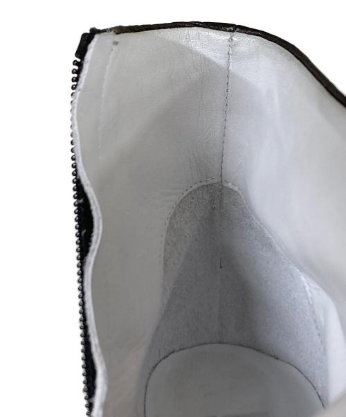 MM6 Maison Margiela（エムエムシックスメゾンマルジェラ）MM6 Maison Margiela (エムエムシックスメゾンマルジェラ) スクエアトゥアンクルブーツ ブラック サイズ:35の古着・服飾アイテム