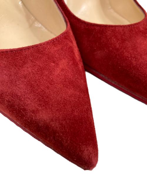 Christian Louboutin（クリスチャン・ルブタン）Christian Louboutin (クリスチャン・ルブタン) ベロアハイヒールパンプス レッド サイズ:34の古着・服飾アイテム
