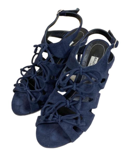 BALENCIAGA（バレンシアガ）BALENCIAGA (バレンシアガ) ハイヒールサンダル ネイビー サイズ:35の古着・服飾アイテム