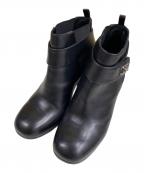 CHANELシャネル）の古着「ココマークターンロックショートブーツ」｜ブラック