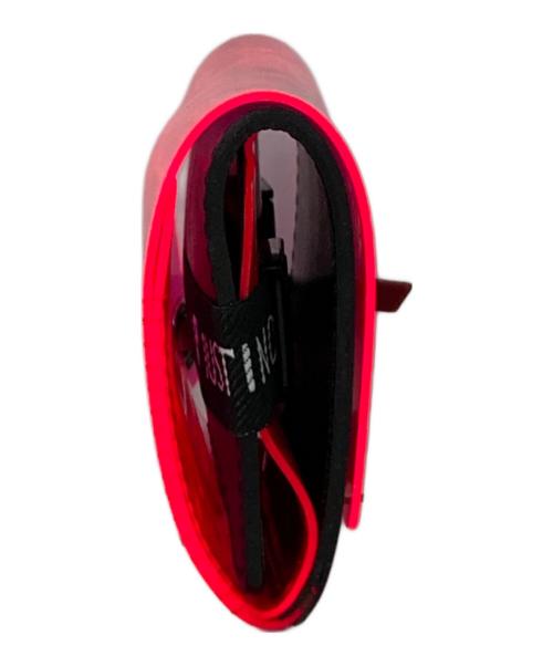 JUSTIN DAVIS（ジャスティンデイビス）JUSTIN DAVIS (ジャスティンデイビス) TRANS MINI ウォレット カードケース レッド×ブラックの古着・服飾アイテム