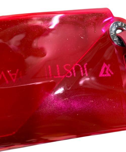 JUSTIN DAVIS（ジャスティンデイビス）JUSTIN DAVIS (ジャスティンデイビス) TRANS MINI ウォレット カードケース レッド×ブラックの古着・服飾アイテム