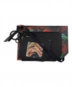 DIET BUTCHER SLIM SKIN×kosuke kawamuraダイエットブッチャースリムスキン×コウスケ カワムラ）の古着「3 SIZE BAGS WITH SHOULDER STRAP ショルダーバッグ」｜ブラック