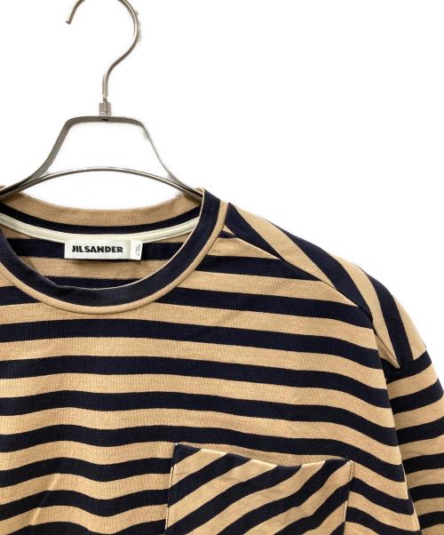 JIL SANDER（ジルサンダー）JIL SANDER (ジルサンダー) ボーダーTシャツ ベージュ サイズ:Mの古着・服飾アイテム
