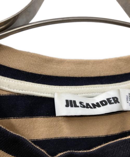 JIL SANDER（ジルサンダー）JIL SANDER (ジルサンダー) ボーダーTシャツ ベージュ サイズ:Mの古着・服飾アイテム