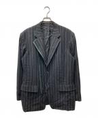 Yohji Yamamoto pour hommeヨウジヤマモト プールオム）の古着「00S ストライプ ウールテーラードジャケット」｜ブラック