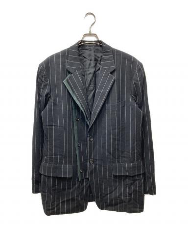 美品　ヨウジヤマモト　A.A.R　テーラードジャケット　ストライプ　背抜き　M 中古・古着通販】Yohji Yamamoto pour homme (ヨウジヤマモト
