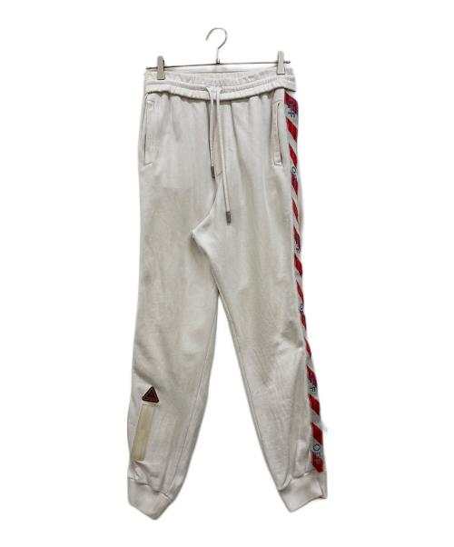 OFFWHITE（オフホワイト）OFFWHITE (オフホワイト) サイドテープスウェットパンツ ホワイト サイズ:xsの古着・服飾アイテム