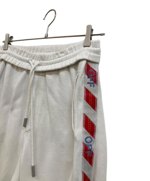 OFFWHITE（オフホワイト）OFFWHITE (オフホワイト) サイドテープスウェットパンツ ホワイト サイズ:xsの古着・服飾アイテム