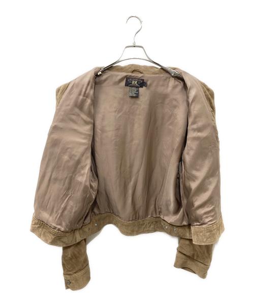 RRL（ダブルアールエル）RRL (ダブルアールエル) スエードレザー トラッカージャケット ブラウン サイズ:Ｌの古着・服飾アイテム