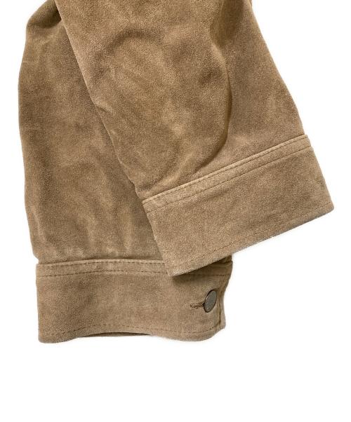RRL（ダブルアールエル）RRL (ダブルアールエル) スエードレザー トラッカージャケット ブラウン サイズ:Ｌの古着・服飾アイテム