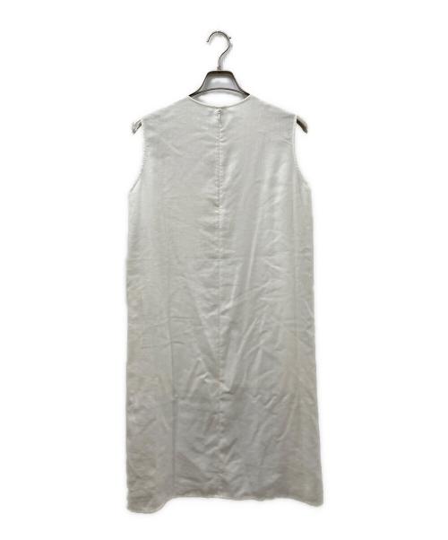 ENFOLD（エンフォルド）ENFOLD (エンフォルド) リネン混ノースリーブワンピース ホワイト サイズ:38の古着・服飾アイテム