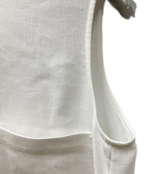 ENFOLD（エンフォルド）ENFOLD (エンフォルド) リネン混ノースリーブワンピース ホワイト サイズ:38の古着・服飾アイテム