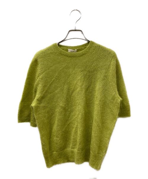 DES PRES（デ プレ）DES PRES (デ プレ) スーパーキッドモヘヤシルク ハーフスリーブプルオーバー グリーン サイズ:Freeの古着・服飾アイテム