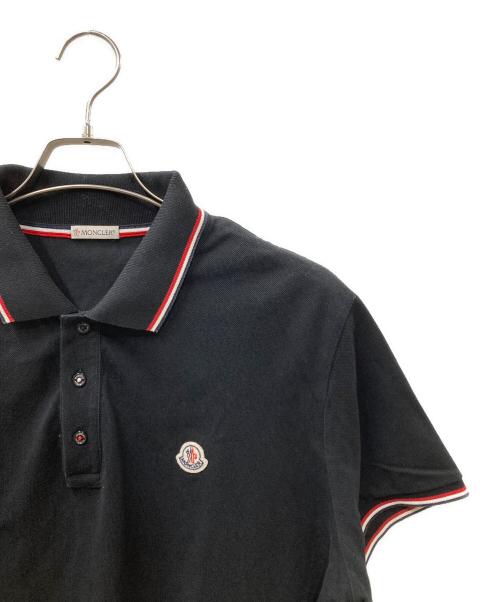 MONCLER（モンクレール）MONCLER (モンクレール) ポロシャツ ブラック サイズ:XXLの古着・服飾アイテム